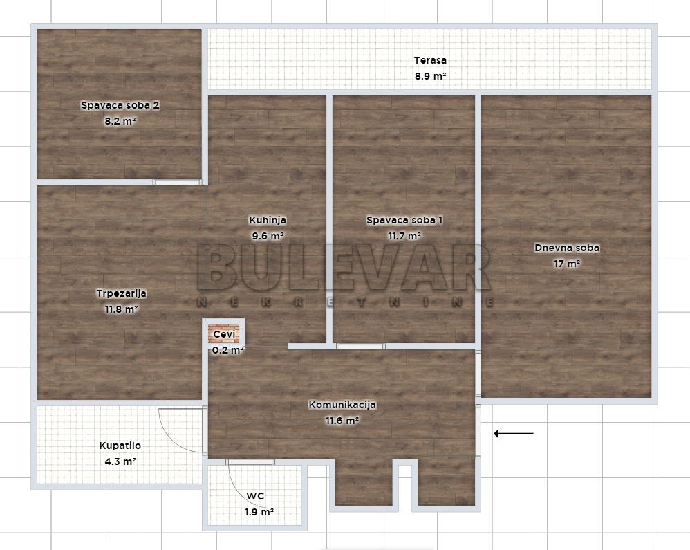 Prodaje se  stan u Erdogliji od  75m2