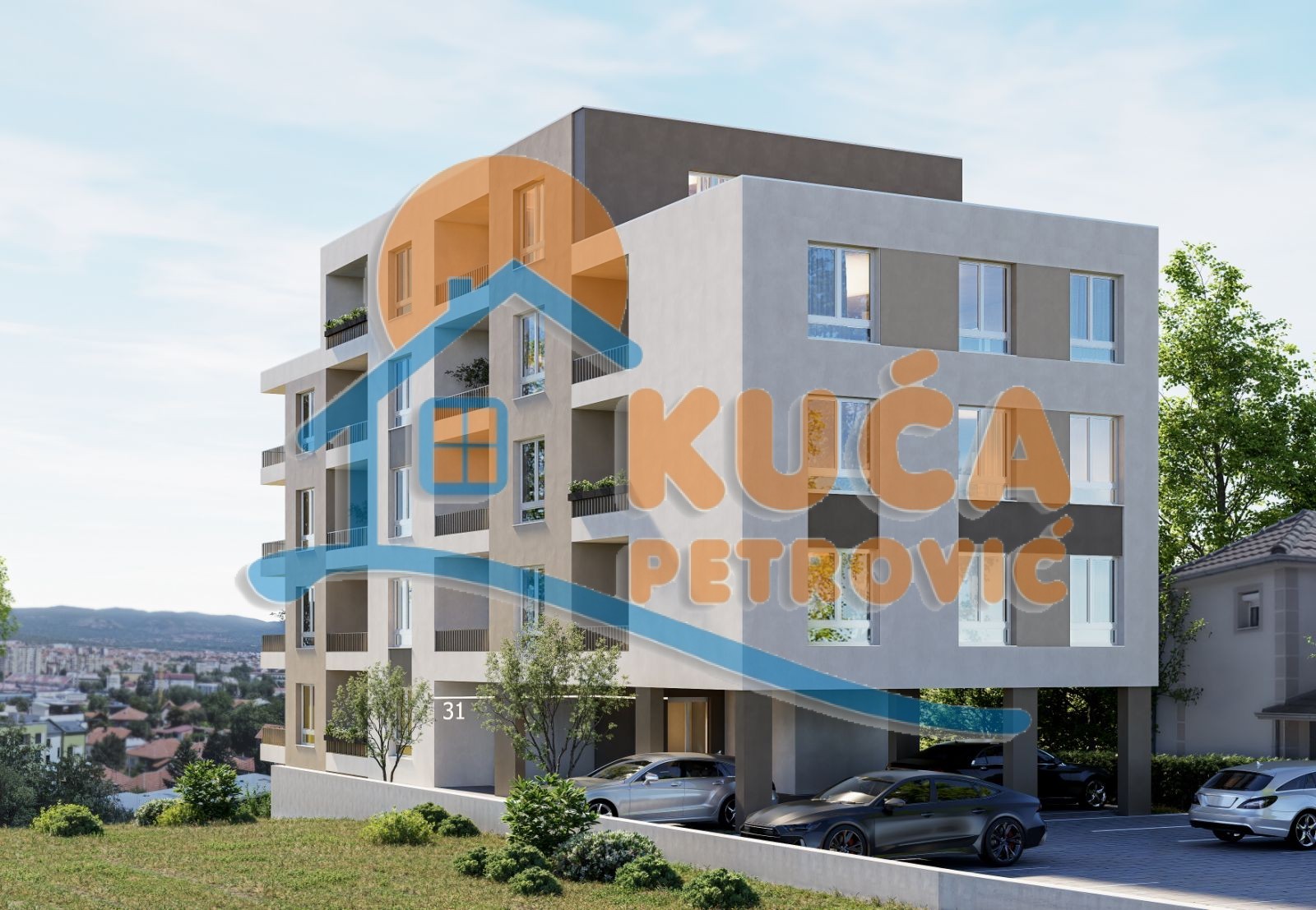 Lux novogradnja Palilula, sa panoramskim pogledom na grad, stan 58.07m2 sa terasom 55m2 - Palilula - 113.70m² - 145.175€