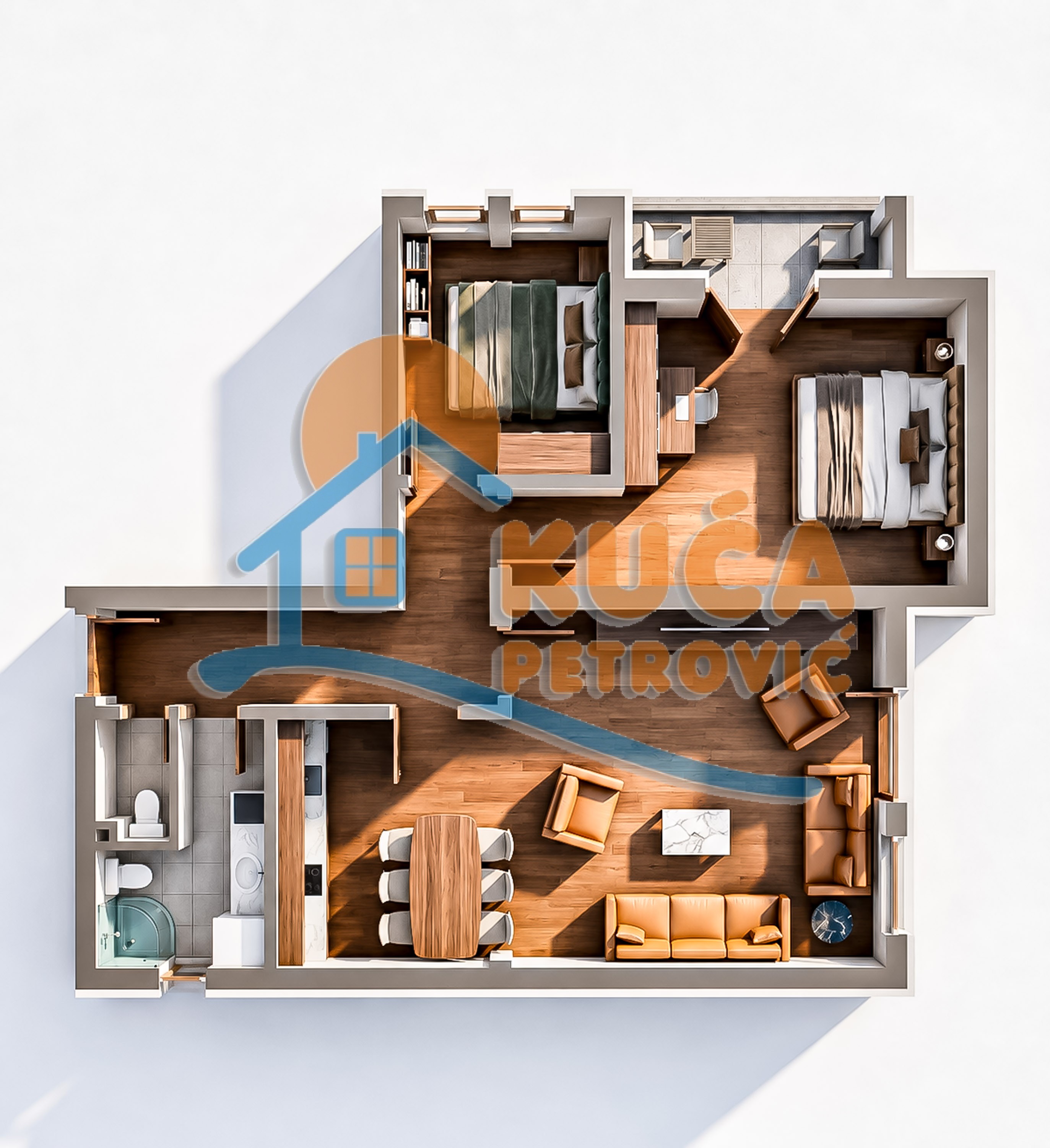 Trosoban stan Kalač brdo 70m², 1 sprat — slika 12