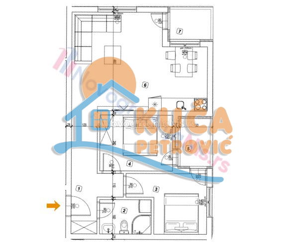 Dvoiposoban stan Pantelej(Niš) 58,73m², 0 sprat — slika 7