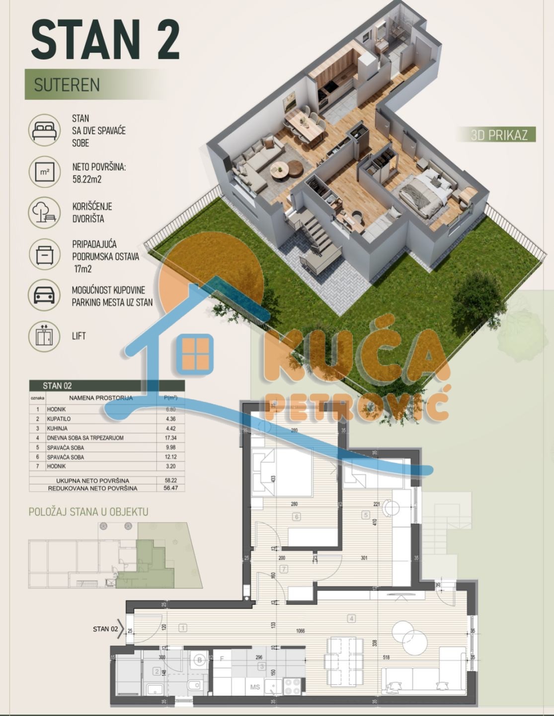 Dvoiposoban stan Palilula 148,22m², 0 sprat — slika 3